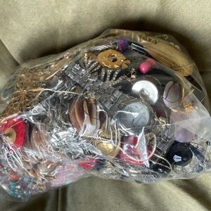 UNTESTED 4+lbs jewelry lot from estate & thrift antique store AS IS c…